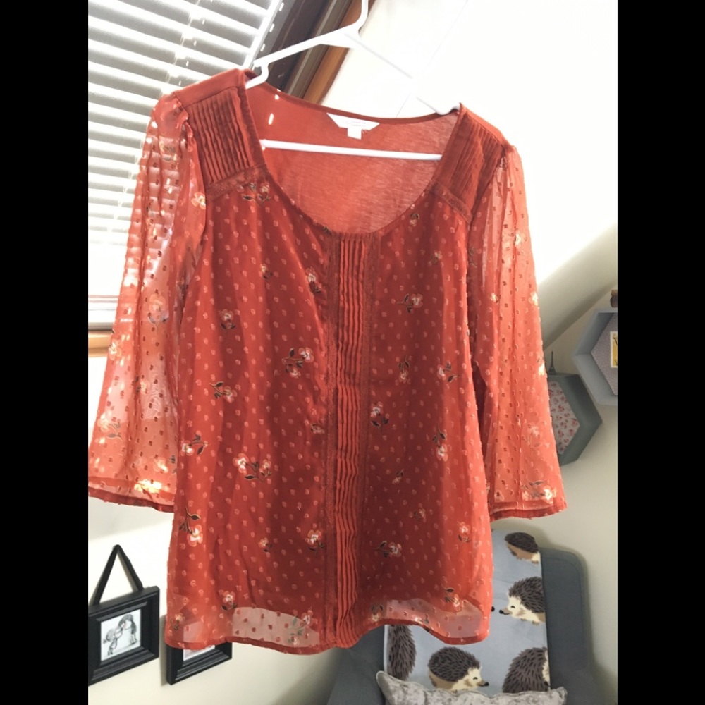 Rust colored Lauren Conrad blouse